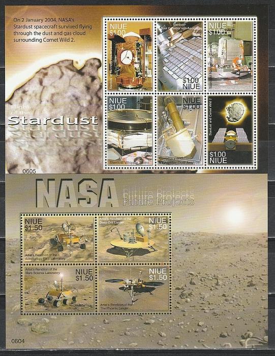 Космос, Программа NASA, Ниуэ 2007, 2 малых листа